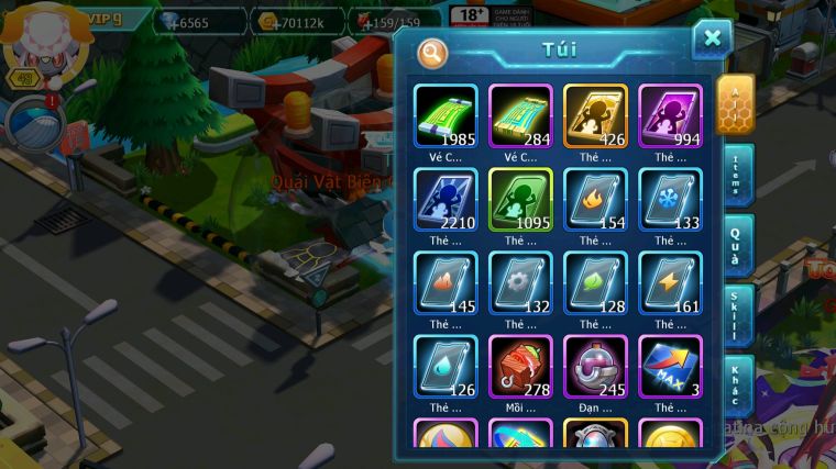 MÃ : #TTS4547 - SV 1486 - V9 - QVBC BÁ CHỦ UNVOA WB BC DIANCIE HOOH KYOGRE RAIKOU NHIỀU PET HT