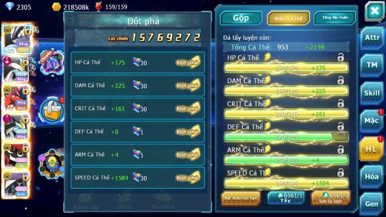 MÃ : #TTS4546 - SV 1731 - V15 - TOP4 -  CẶP RỒNG BÁ CHỦ CHỈ SỐ QUÁ ĐẸP FULL HOOH WHITE CH DYANAMX BLACK DYANAMX TAPU BULU BC