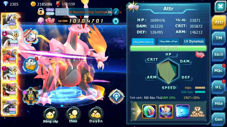 MÃ : #TTS4546 - SV 1731 - V15 - TOP4 -  CẶP RỒNG BÁ CHỦ CHỈ SỐ QUÁ ĐẸP FULL HOOH WHITE CH DYANAMX BLACK DYANAMX TAPU BULU BC