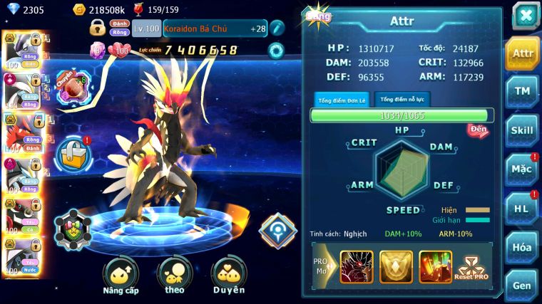 MÃ : #TTS4546 - SV 1731 - V15 - TOP4 -  CẶP RỒNG BÁ CHỦ CHỈ SỐ QUÁ ĐẸP FULL HOOH WHITE CH DYANAMX BLACK DYANAMX TAPU BULU BC