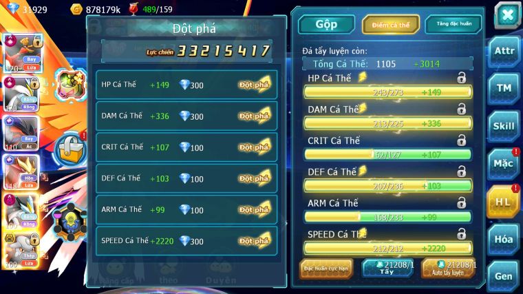 MÃ : #TTS4555 - SV 1339 - TOP5 - V15 - HOOH CH DYNAMAX WHITE CH DYNAMAX YVETAL CH SƯ TỬ CH BLACK DYNAAMX QUÁ NGON