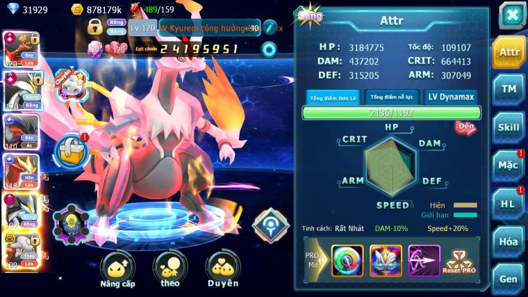 MÃ : #TTS4555 - SV 1339 - TOP5 - V15 - HOOH CH DYNAMAX WHITE CH DYNAMAX YVETAL CH SƯ TỬ CH BLACK DYNAAMX QUÁ NGON