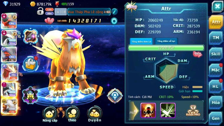 MÃ : #TTS4555 - SV 1339 - TOP5 - V15 - HOOH CH DYNAMAX WHITE CH DYNAMAX YVETAL CH SƯ TỬ CH BLACK DYNAAMX QUÁ NGON