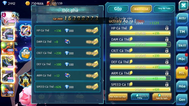 MÃ : #TTS4559 - SV 1541 - TOP 44 - V12 - DIANCIE CH DYANAMX FULL HH PALKIA BC TAPU FINI BC XERM BC NHIỀU PET HT