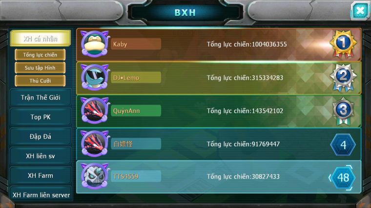 MÃ : #TTS4559 - SV 1541 - TOP 44 - V12 - DIANCIE CH DYANAMX FULL HH PALKIA BC TAPU FINI BC XERM BC NHIỀU PET HT