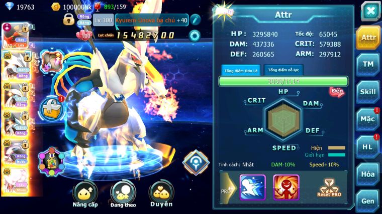 MÃ : #TTS4556 - SV 1243 - V15 - TOP32 - HOOH CH DYNAMAX UNVOA WB BC PALKIA BC DIANCIE BC KYOGRE BC