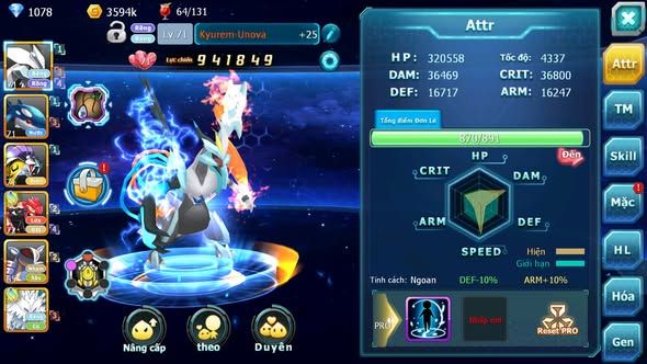 MÃ : #TTS4564 - SV 1802 - TOP30 - V11 - UNVOA KYOGE RAIKOU GROUDON LUGIA ĐUA TOP NGON