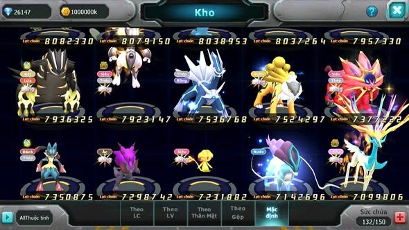 MÃ : #TTS4576 - SV 454 - TOP 6 - V15 - HOOH CH DYNAMAX HOOPA BÁ CHỦ MEGA NEC NHIỀU PET BÁ CHỦ NGON