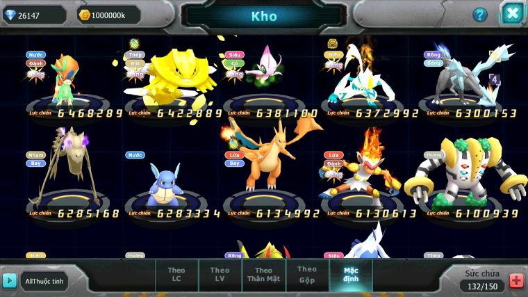 MÃ : #TTS4576 - SV 454 - TOP 6 - V15 - HOOH CH DYNAMAX HOOPA BÁ CHỦ MEGA NEC NHIỀU PET BÁ CHỦ NGON