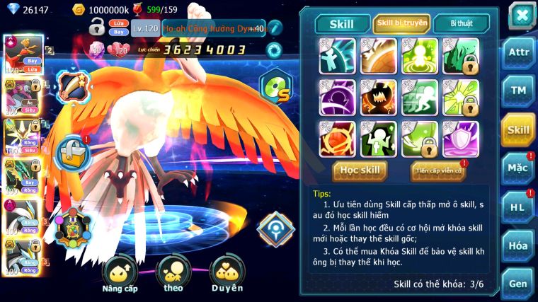 MÃ : #TTS4576 - SV 454 - TOP 6 - V15 - HOOH CH DYNAMAX HOOPA BÁ CHỦ MEGA NEC NHIỀU PET BÁ CHỦ NGON