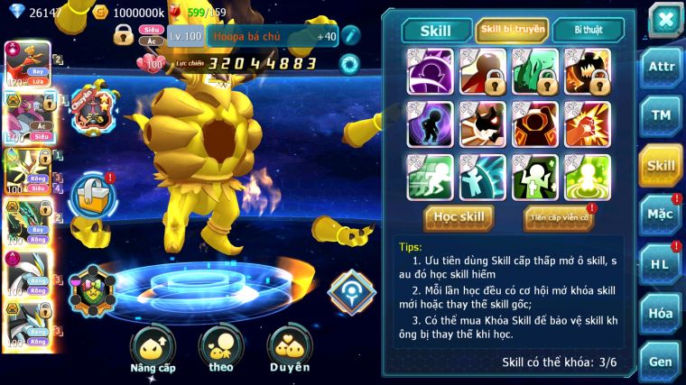 MÃ : #TTS4576 - SV 454 - TOP 6 - V15 - HOOH CH DYNAMAX HOOPA BÁ CHỦ MEGA NEC NHIỀU PET BÁ CHỦ NGON