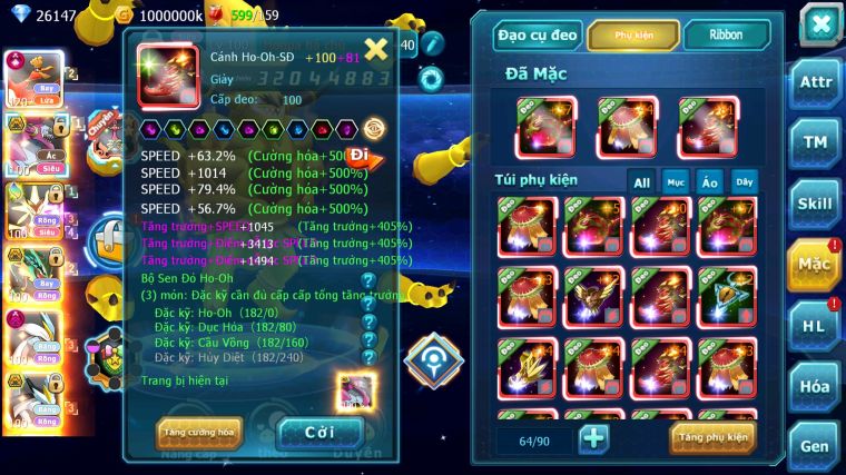 MÃ : #TTS4576 - SV 454 - TOP 6 - V15 - HOOH CH DYNAMAX HOOPA BÁ CHỦ MEGA NEC NHIỀU PET BÁ CHỦ NGON