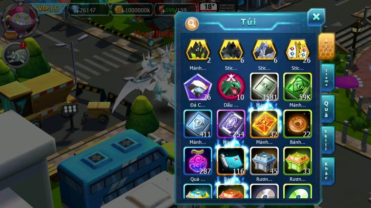 MÃ : #TTS4576 - SV 454 - TOP 6 - V15 - HOOH CH DYNAMAX HOOPA BÁ CHỦ MEGA NEC NHIỀU PET BÁ CHỦ NGON