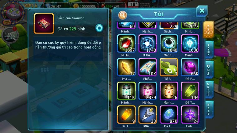 MÃ : #TTS4576 - SV 454 - TOP 6 - V15 - HOOH CH DYNAMAX HOOPA BÁ CHỦ MEGA NEC NHIỀU PET BÁ CHỦ NGON