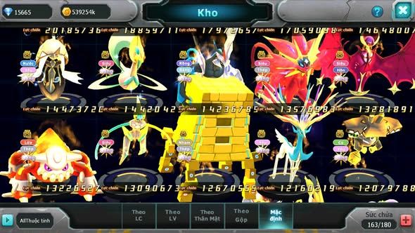 MÃ : #TTS4575 - SV207 - TOP3 - DIANCIE CH DYANAMX HOOH CH DYNAMAX PALKIA CH RAYQUAZA BC YVETAL CH NHIỀU PET BÁ CHỦ NGON