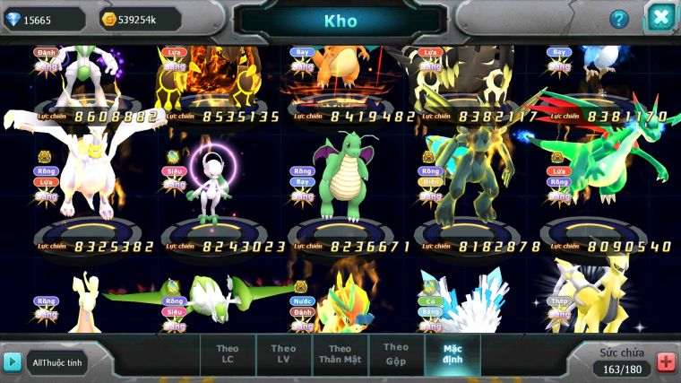 MÃ : #TTS4575 - SV207 - TOP3 - DIANCIE CH DYANAMX HOOH CH DYNAMAX PALKIA CH RAYQUAZA BC YVETAL CH NHIỀU PET BÁ CHỦ NGON