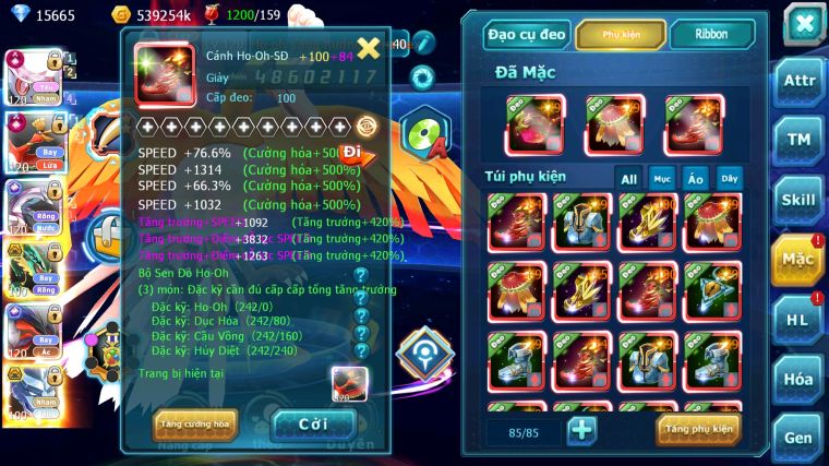 MÃ : #TTS4575 - SV207 - TOP3 - DIANCIE CH DYANAMX HOOH CH DYNAMAX PALKIA CH RAYQUAZA BC YVETAL CH NHIỀU PET BÁ CHỦ NGON