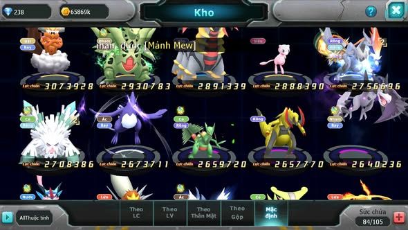 MÃ : #TTS4584 - SV 1304 - V10 - HOOH CH DYNAMAX YVETAL BC QVBC BC MEW GIÁP BC THẦN GIÓ BC CẶP LATI BC