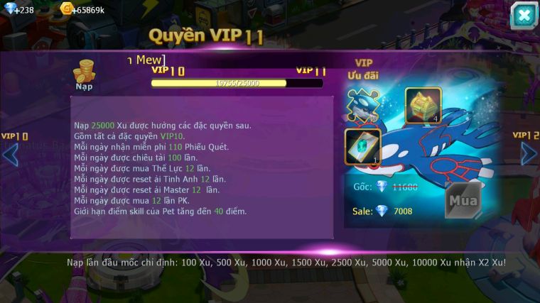 MÃ : #TTS4584 - SV 1304 - V10 - HOOH CH DYNAMAX YVETAL BC QVBC BC MEW GIÁP BC THẦN GIÓ BC CẶP LATI BC