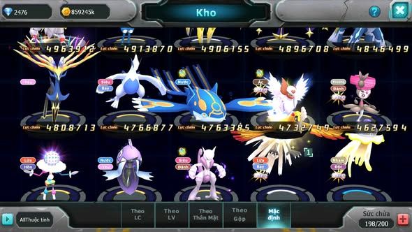 MÃ : #TTS4579 - SV401 - V8 - MASHDOW DYNAMAX UNVOA WB BC PIKA DYNAMAX MEW GIÁP BC TAPU KOKO BC NHIỀU PET HT