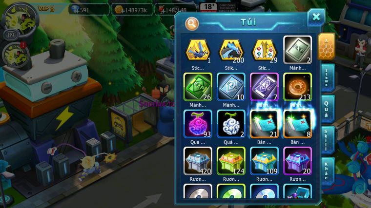 MÃ : #TTS4587 - SV 1663 - V8 - UNVOA CẶP LATI BÁ CHỦ LUGIA KYOGRE NHIỀU PET HT