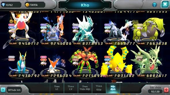 MÃ : #TTS4593 - SV 1012 - TOP 6 - 1K9 SÁCH - HOOH CH DYNAMAX LC KHỦNG BW CH DYNAMAX RAYQUAZA BC YVETAL CH NHIỀU PET BC NGON