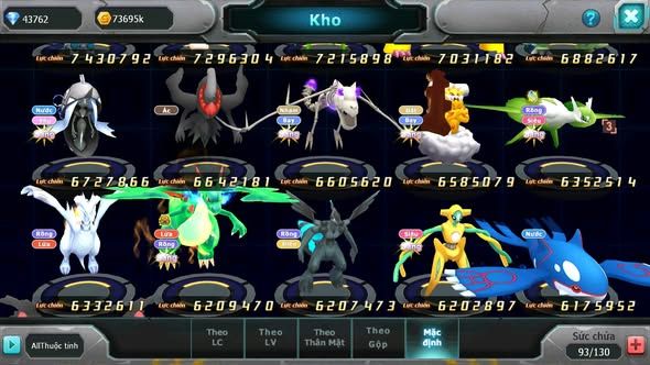 MÃ : #TTS4593 - SV 1012 - TOP 6 - 1K9 SÁCH - HOOH CH DYNAMAX LC KHỦNG BW CH DYNAMAX RAYQUAZA BC YVETAL CH NHIỀU PET BC NGON