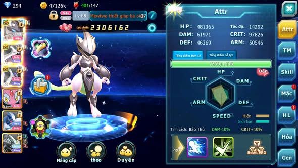 MÃ : #TTS4610 - SV 1733 - MEW GIÁP BÁ CHỦ CẶP LATI BÁ CHỦ NHIỀU PET HT