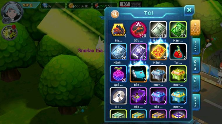 MÃ : #TTS4609 - SV 1595 - HOOH BÁ CHỦ THẦN GIÓ LUGIA YVETAL TAPU BULU MEW Y