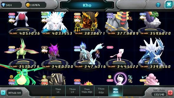 MÃ : #TTS4607 - SV 1347 - TOP 23 - V14 - WHITE CỘNG HƯỞNG PALKIA CỘNG HƯỞNG BLACK BC KYOGRE BC CẶP LATI BC NHIỀU PET