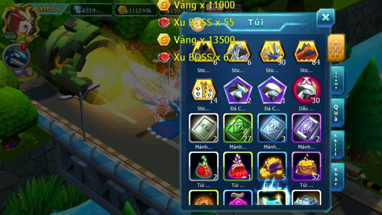 MÃ : #TTS4607 - SV 1347 - TOP 23 - V14 - WHITE CỘNG HƯỞNG PALKIA CỘNG HƯỞNG BLACK BC KYOGRE BC CẶP LATI BC NHIỀU PET