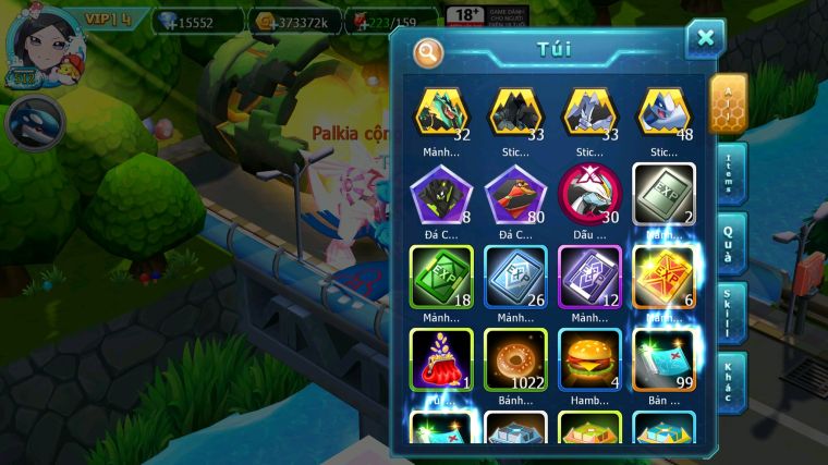 MÃ : #TTS4612 - SV739 - TOP 10 - V14 1K8 SAHCS - DIANCIE CH DYNAMAX PALKIA CH HOOH DYNAMAX NHIỀU PET BÁ CHỦ NGON