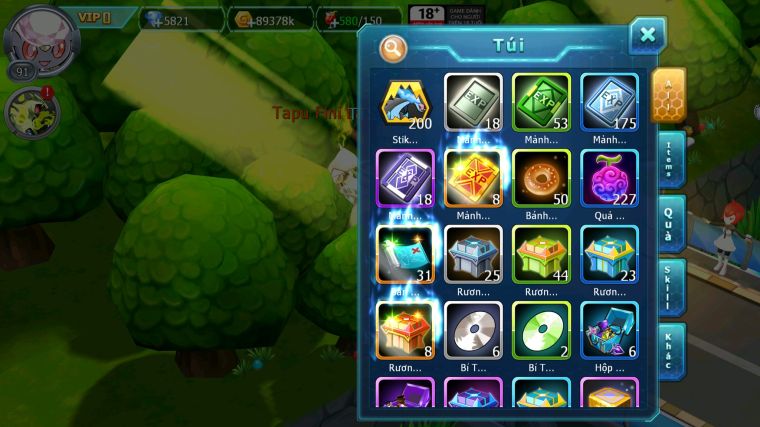 MÃ : #TTS4620 - SV 1720 - DIANCIE BÁ CHỦ TAPU FINI BC XERM UNVOA SHADOW LUGIA NHIỀU PET HT