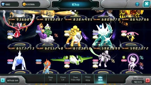 MÃ : #TTS4619 - SV 952 - TOP36 - V9 - RAYQUAZA BC UNVOA WB BC DYNAMAX PALKIA BC CẶP CÁ BÁ CHỦ NHIỀU PET HUYỀN THOẠI