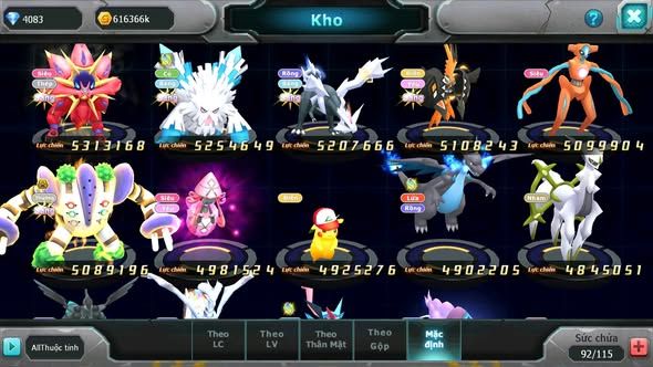 MÃ : #TTS4619 - SV 952 - TOP36 - V9 - RAYQUAZA BC UNVOA WB BC DYNAMAX PALKIA BC CẶP CÁ BÁ CHỦ NHIỀU PET HUYỀN THOẠI