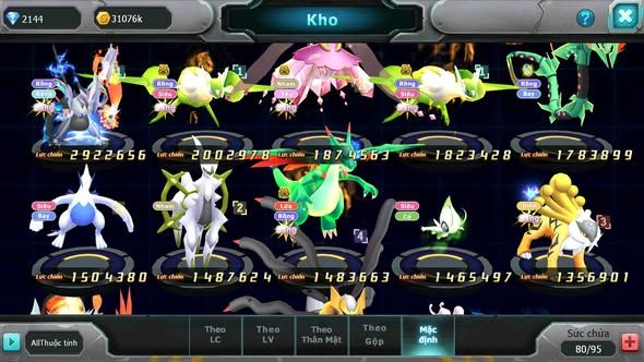 MÃ : #TTS4618 - SV 1686 - V11 - UNVOA CẶP LATI BÁ CHỦ DIANCIE BÁ CHỦ RAYQUAZA LUGIA NHIỀU PET HT