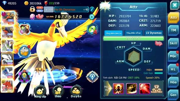 MÃ : #TTS4616 - SV 1600 - 2K4 SÁCH - TOP42 - V12 - HOOH DYNAMAX YVETAL BÁ CHỦ THẦN GIÓ BC UNVOA LUGIA BC NHIỀU PET HUYỀN THOẠI