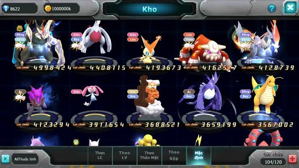 MÃ : #TTS4622 - SV 1245 - TOP 24 - HOOH CH DYNAMAX DIANCIE CH DYANMAX RAYQUAZA BC YVETAL BC NHIỀU PET BÁ CHỦ NGON
