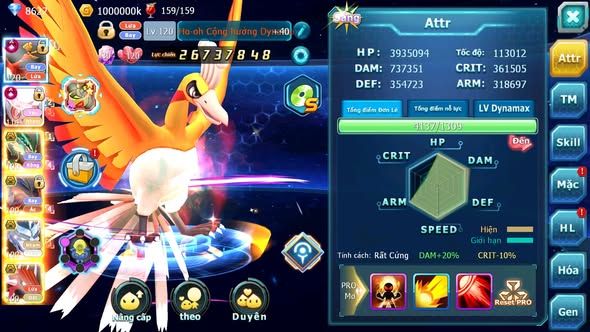 MÃ : #TTS4622 - SV 1245 - TOP 24 - HOOH CH DYNAMAX DIANCIE CH DYANMAX RAYQUAZA BC YVETAL BC NHIỀU PET BÁ CHỦ NGON