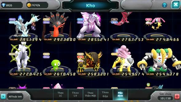 MÃ : #TTS4621 - SV 1683 - V12 - TOP19 - DIANCIE CH DYNAMAX UNVOA WB BÁ CHỦ RẮN BĂNG BC GIRATINA BC NHIỀU PET HUYỀN THOẠI