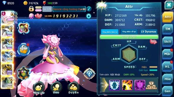 MÃ : #TTS4621 - SV 1683 - V12 - TOP19 - DIANCIE CH DYNAMAX UNVOA WB BÁ CHỦ RẮN BĂNG BC GIRATINA BC NHIỀU PET HUYỀN THOẠI