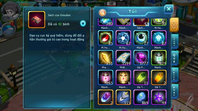 MÃ : #TTS4635 - SV 1670 - HENTRAN BC GROUDON BC ZEVIL QVLD CẶP LATI BC NHIỀU PET HT