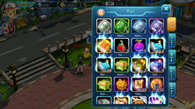 MÃ : #TTS4632 - SV 1123 - PIKACHU ASH LUANALA THẦN ĐIỆN