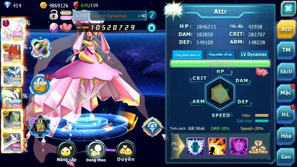 MÃ : #TTS4641 - SV 1683 - V7 - DIANCIE DYNAMAX QVLD BC RẮN BĂNG BC - UNVOA SAKATAKA BC  CẶP LATI BÁ CHỦ