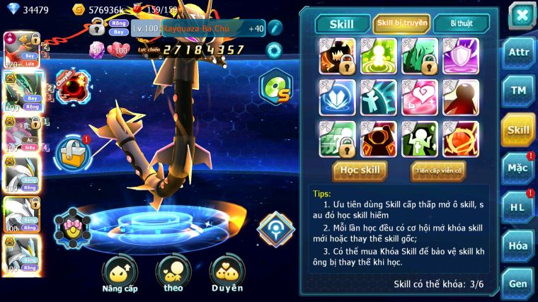 MÃ : #TTS4654 - SV 301 - V15 - TOP17 - 34K KC - HOOH CH DYNAMAX RAYQUAZA BC HOOPA BC UNVOA WB NHIỀU PET HT