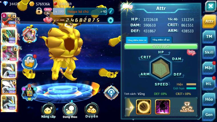 MÃ : #TTS4654 - SV 301 - V15 - TOP17 - 34K KC - HOOH CH DYNAMAX RAYQUAZA BC HOOPA BC UNVOA WB NHIỀU PET HT