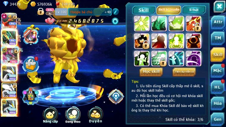 MÃ : #TTS4654 - SV 301 - V15 - TOP17 - 34K KC - HOOH CH DYNAMAX RAYQUAZA BC HOOPA BC UNVOA WB NHIỀU PET HT