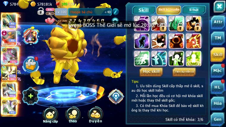 MÃ : #TTS4652 - SV 454 - V15 - TOP 6 ALL - RAYQUAZA BÁ CHỦ HOOH CH DYNAMAX HOOPA BC MEGANEC UNVOA WB BC NHIỀU PET HUYỀN THOẠI BÁ CHỦ