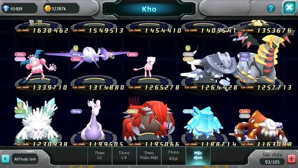 MÃ : #TTS4651 - SV 1720 - V7 - 45K KC - DIANCIE BÁ CHỦ TAPU FINI BC XERM UNVOA SHADOW LUGIA