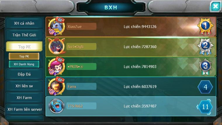 MÃ : #TTS4662 - SV 1804 - TOP 11 - V4 - UNVOA VICTINI ROCKET BĂNG NÉ QUÁ OK ĐUA TOP